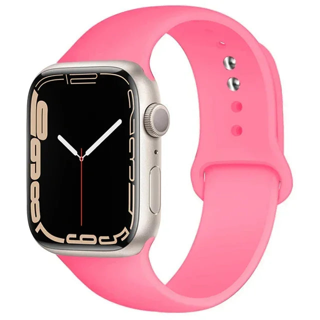 Silicone Band For Apple Watch straps 49mm 40mm 44 mm 45mm 46mm 42mm 41mm 38mm sports bracelet iWatch series 10 9 8 3 SE ultra 2