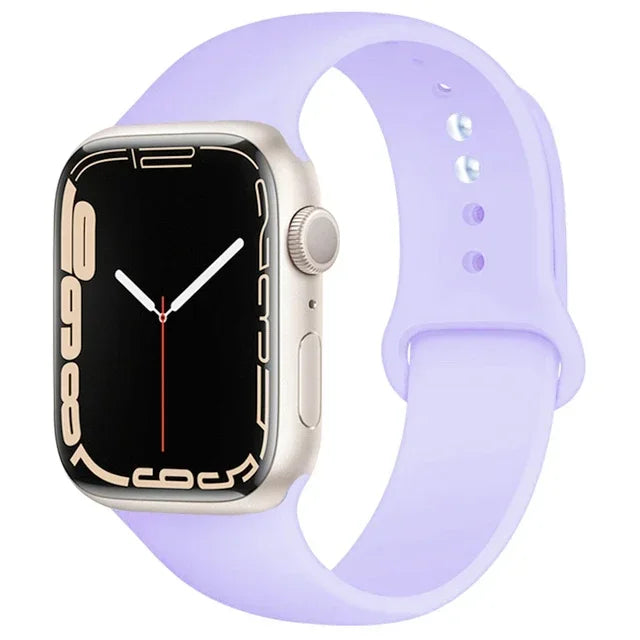 Silicone Band For Apple Watch straps 49mm 40mm 44 mm 45mm 46mm 42mm 41mm 38mm sports bracelet iWatch series 10 9 8 3 SE ultra 2