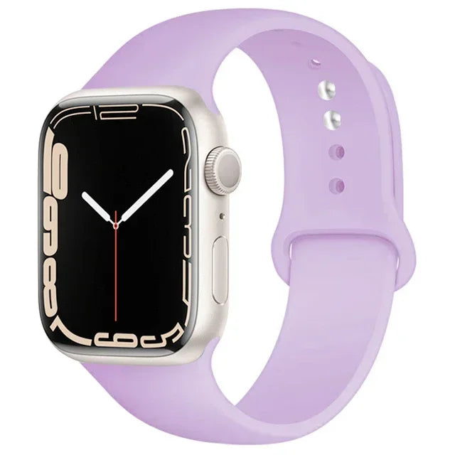 Silicone Band For Apple Watch straps 49mm 40mm 44 mm 45mm 46mm 42mm 41mm 38mm sports bracelet iWatch series 10 9 8 3 SE ultra 2