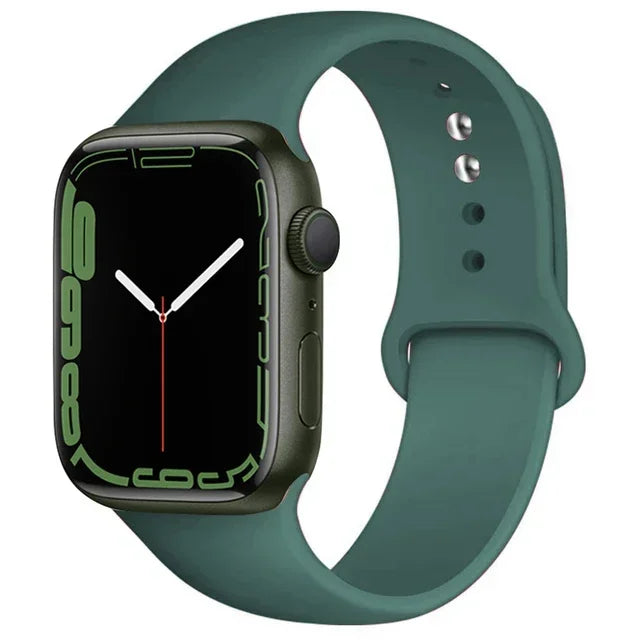 Silicone Band For Apple Watch straps 49mm 40mm 44 mm 45mm 46mm 42mm 41mm 38mm sports bracelet iWatch series 10 9 8 3 SE ultra 2