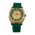 A Men's Green Tape Vintage Stylish Luminous Scale Full Automatic Mechanical Wristwatch