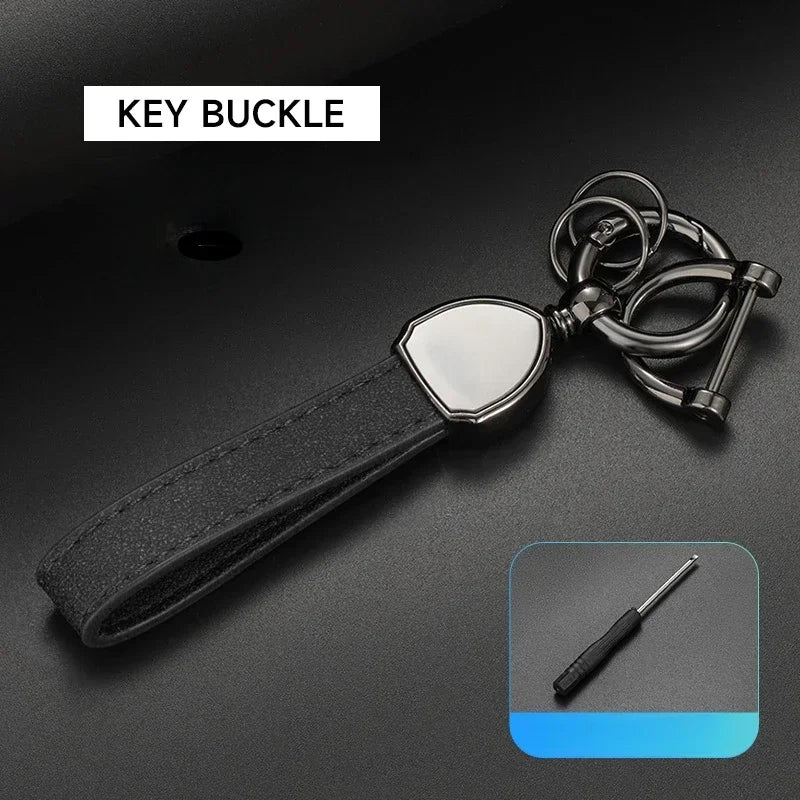 Laser Engrave Name Number Key Chain Custom Car LOGO Nubuck Leathe Metal Keychain Men's Women's Vintage Personalize Keyring