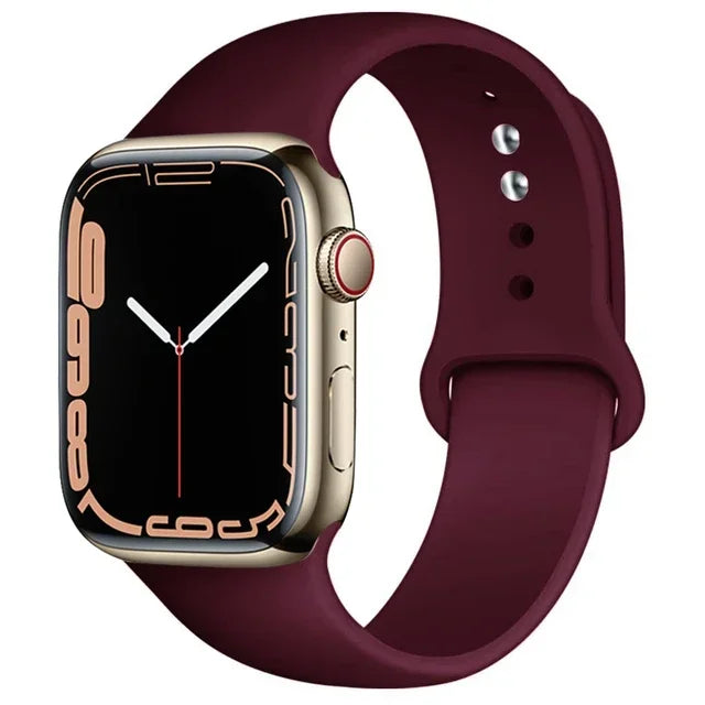 Silicone Band For Apple Watch straps 49mm 40mm 44 mm 45mm 46mm 42mm 41mm 38mm sports bracelet iWatch series 10 9 8 3 SE ultra 2