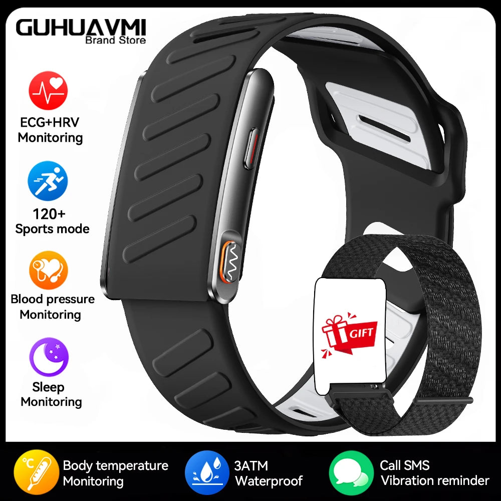 2026 New Screenless Fitness Tracker Health Smart Band ECG+PPG Uric Acid Blood Oxygen Body analysis Smart Bracelet For Men Women