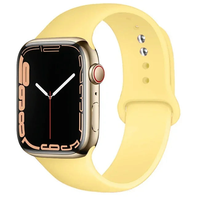 Silicone Band For Apple Watch straps 49mm 40mm 44 mm 45mm 46mm 42mm 41mm 38mm sports bracelet iWatch series 10 9 8 3 SE ultra 2