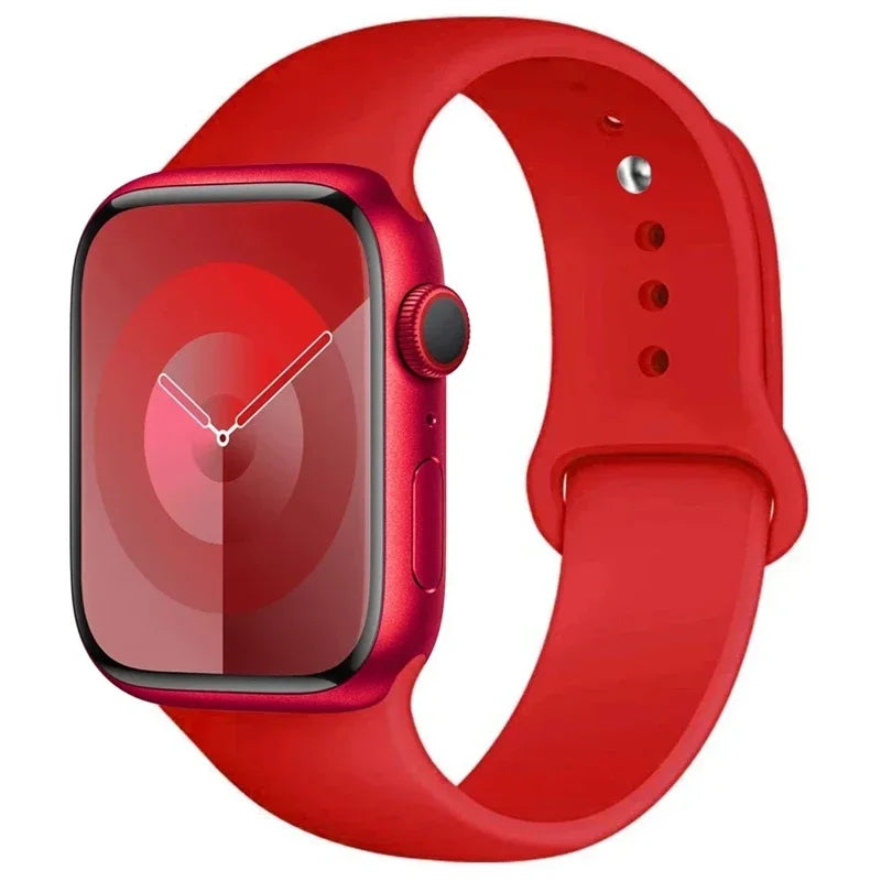 Silicone Band For Apple Watch straps 49mm 40mm 44 mm 45mm 46mm 42mm 41mm 38mm sports bracelet iWatch series 10 9 8 3 SE ultra 2
