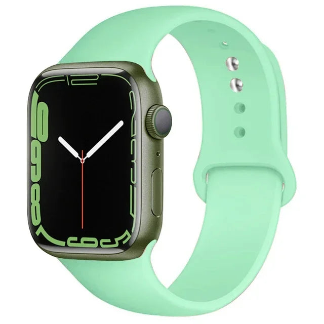 Silicone Band For Apple Watch straps 49mm 40mm 44 mm 45mm 46mm 42mm 41mm 38mm sports bracelet iWatch series 10 9 8 3 SE ultra 2