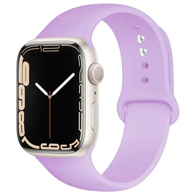 Silicone Band For Apple Watch straps 49mm 40mm 44 mm 45mm 46mm 42mm 41mm 38mm sports bracelet iWatch series 10 9 8 3 SE ultra 2