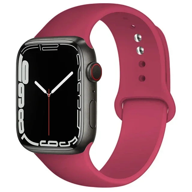 Silicone Band For Apple Watch straps 49mm 40mm 44 mm 45mm 46mm 42mm 41mm 38mm sports bracelet iWatch series 10 9 8 3 SE ultra 2
