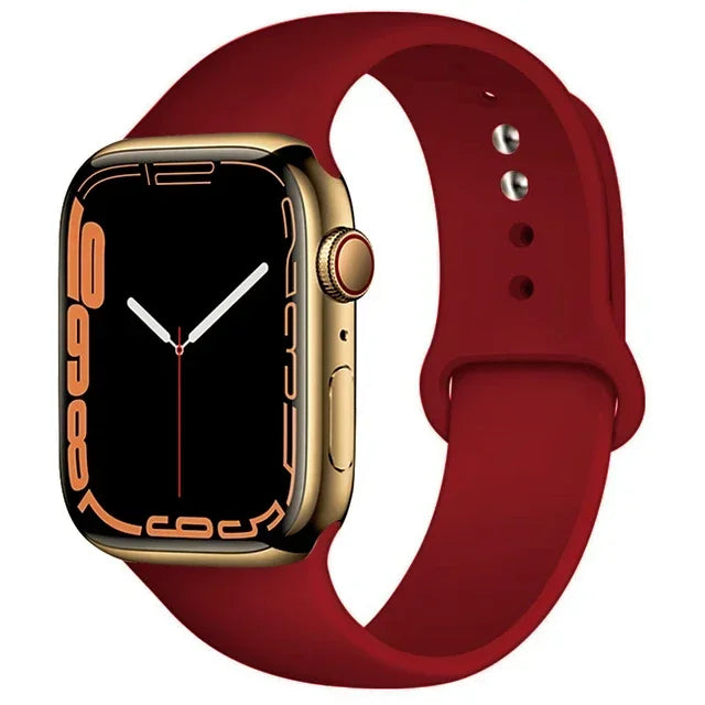 Silicone Band For Apple Watch straps 49mm 40mm 44 mm 45mm 46mm 42mm 41mm 38mm sports bracelet iWatch series 10 9 8 3 SE ultra 2