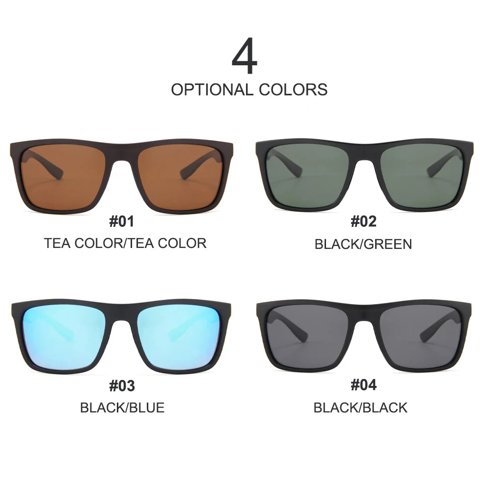 Square Vintage Polarized Sports Sunglasses Men Women Driving Outdoor Fishing Sun Glasses UV400 Hiking Cycling Shield Sunglasses