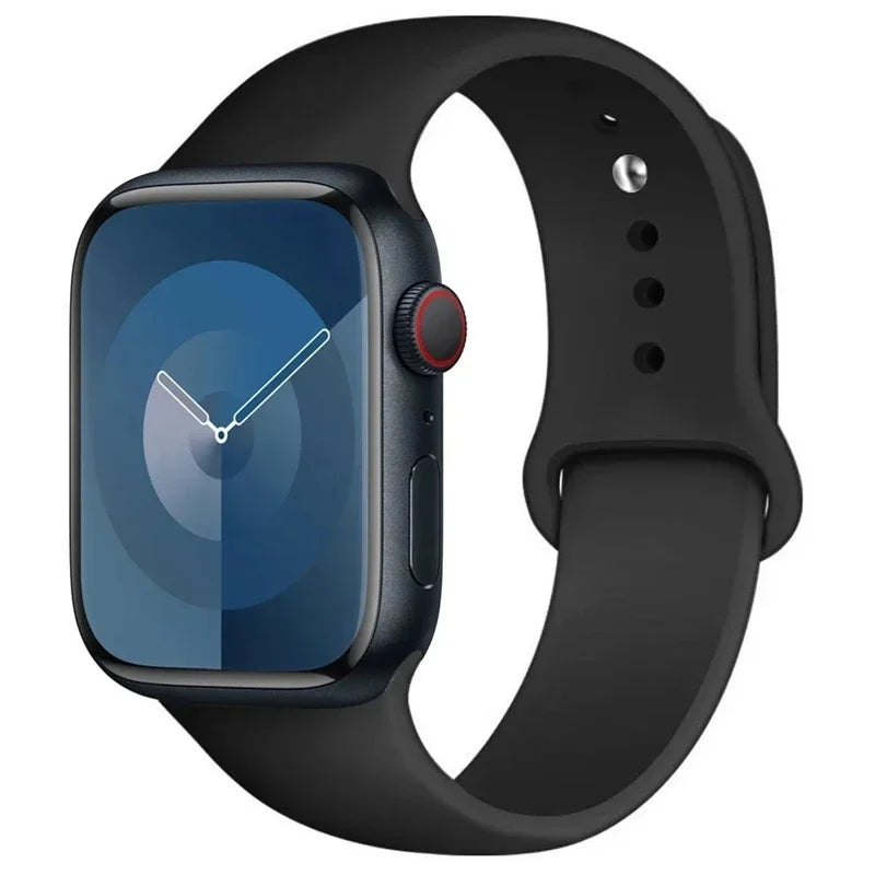 Silicone Band For Apple Watch straps 49mm 40mm 44 mm 45mm 46mm 42mm 41mm 38mm sports bracelet iWatch series 10 9 8 3 SE ultra 2