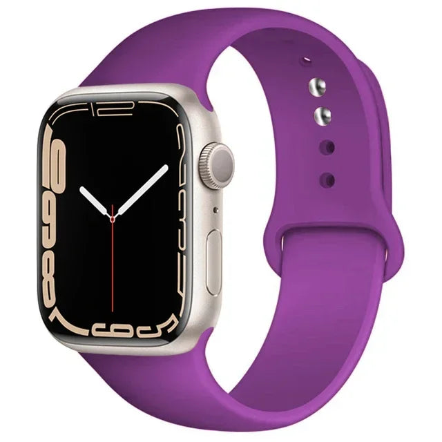 Silicone Band For Apple Watch straps 49mm 40mm 44 mm 45mm 46mm 42mm 41mm 38mm sports bracelet iWatch series 10 9 8 3 SE ultra 2