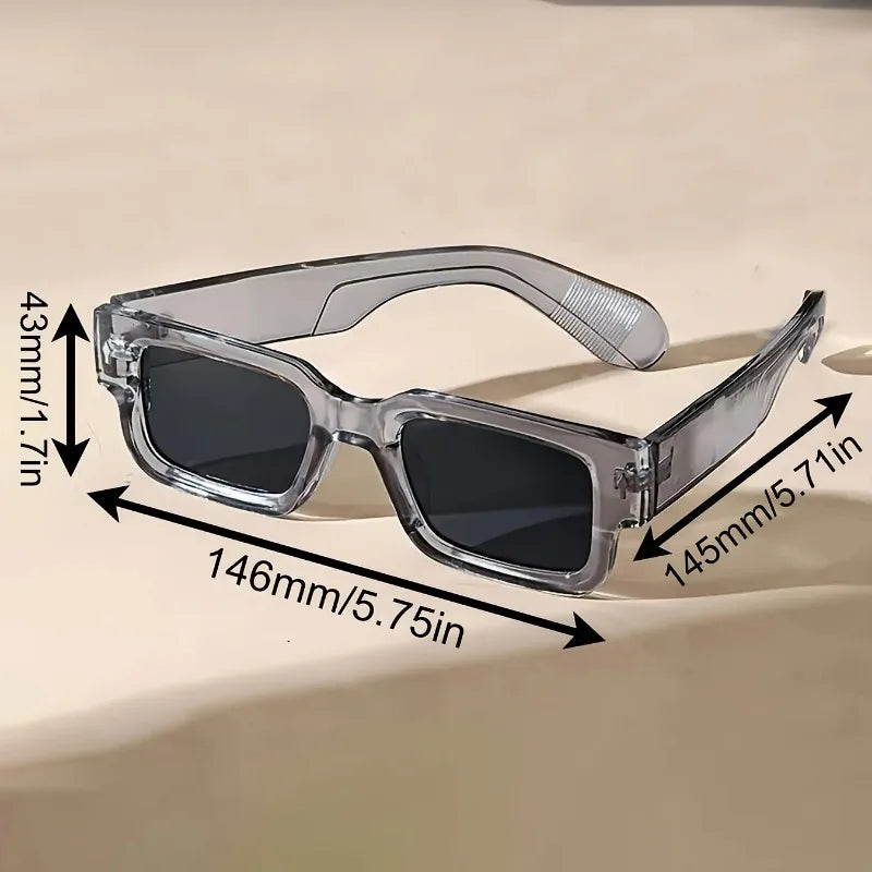 Unisex Retro Square Sunglasses Classic UV Protection Plastic Frame Shades Eyewear Outdoor Travel Driving Sun Glasses UV400