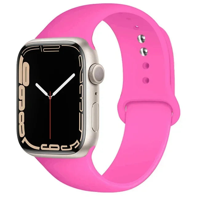 Silicone Band For Apple Watch straps 49mm 40mm 44 mm 45mm 46mm 42mm 41mm 38mm sports bracelet iWatch series 10 9 8 3 SE ultra 2
