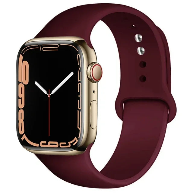 Silicone Band For Apple Watch straps 49mm 40mm 44 mm 45mm 46mm 42mm 41mm 38mm sports bracelet iWatch series 10 9 8 3 SE ultra 2
