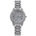 Full Diamond Watches for Women Luxury Top Brand Hip Hop Number Quartz Watch for Men Fashion Steel Waterproof Clock Wristwatch