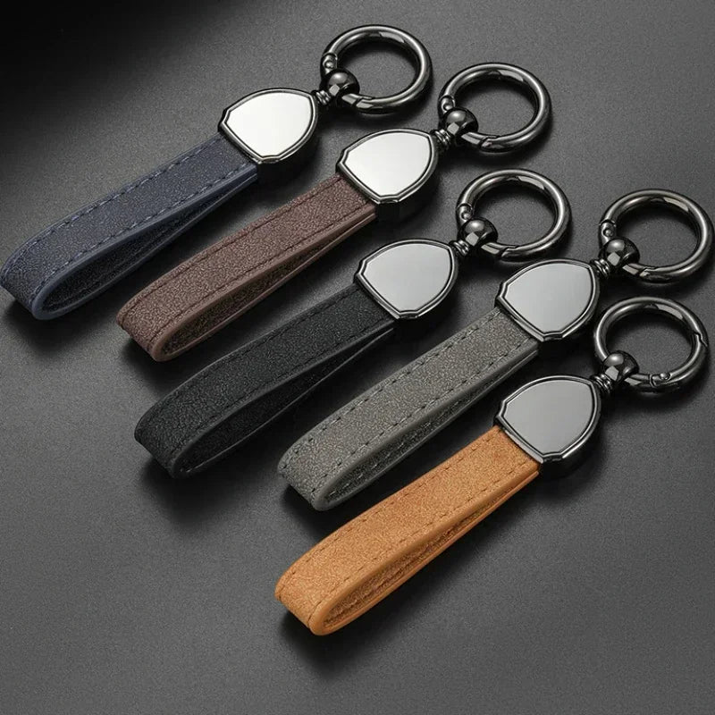 Laser Engrave Name Number Key Chain Custom Car LOGO Nubuck Leathe Metal Keychain Men's Women's Vintage Personalize Keyring