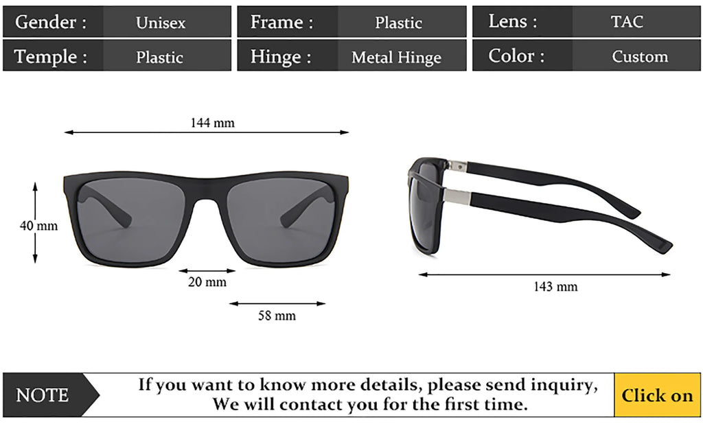 Square Vintage Polarized Sports Sunglasses Men Women Driving Outdoor Fishing Sun Glasses UV400 Hiking Cycling Shield Sunglasses
