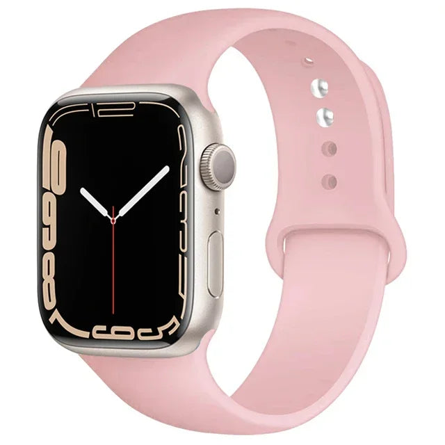 Silicone Band For Apple Watch straps 49mm 40mm 44 mm 45mm 46mm 42mm 41mm 38mm sports bracelet iWatch series 10 9 8 3 SE ultra 2