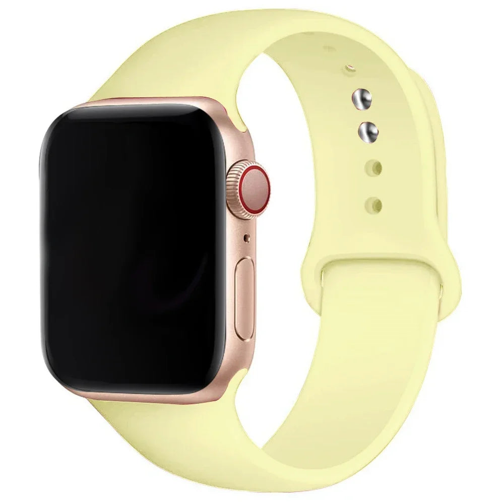 Silicone Band For Apple Watch straps 49mm 40mm 44 mm 45mm 46mm 42mm 41mm 38mm sports bracelet iWatch series 10 9 8 3 SE ultra 2