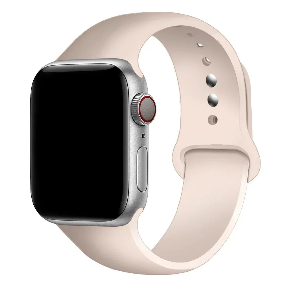 Silicone Band For Apple Watch straps 49mm 40mm 44 mm 45mm 46mm 42mm 41mm 38mm sports bracelet iWatch series 10 9 8 3 SE ultra 2