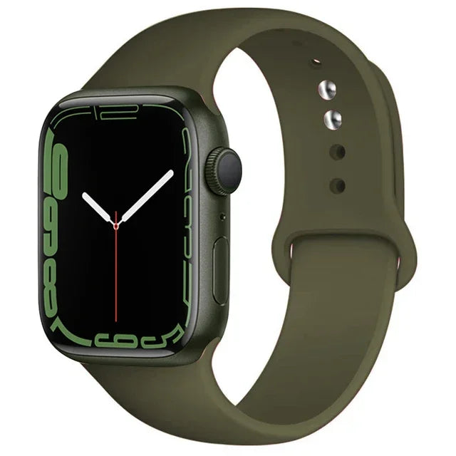 Silicone Band For Apple Watch straps 49mm 40mm 44 mm 45mm 46mm 42mm 41mm 38mm sports bracelet iWatch series 10 9 8 3 SE ultra 2