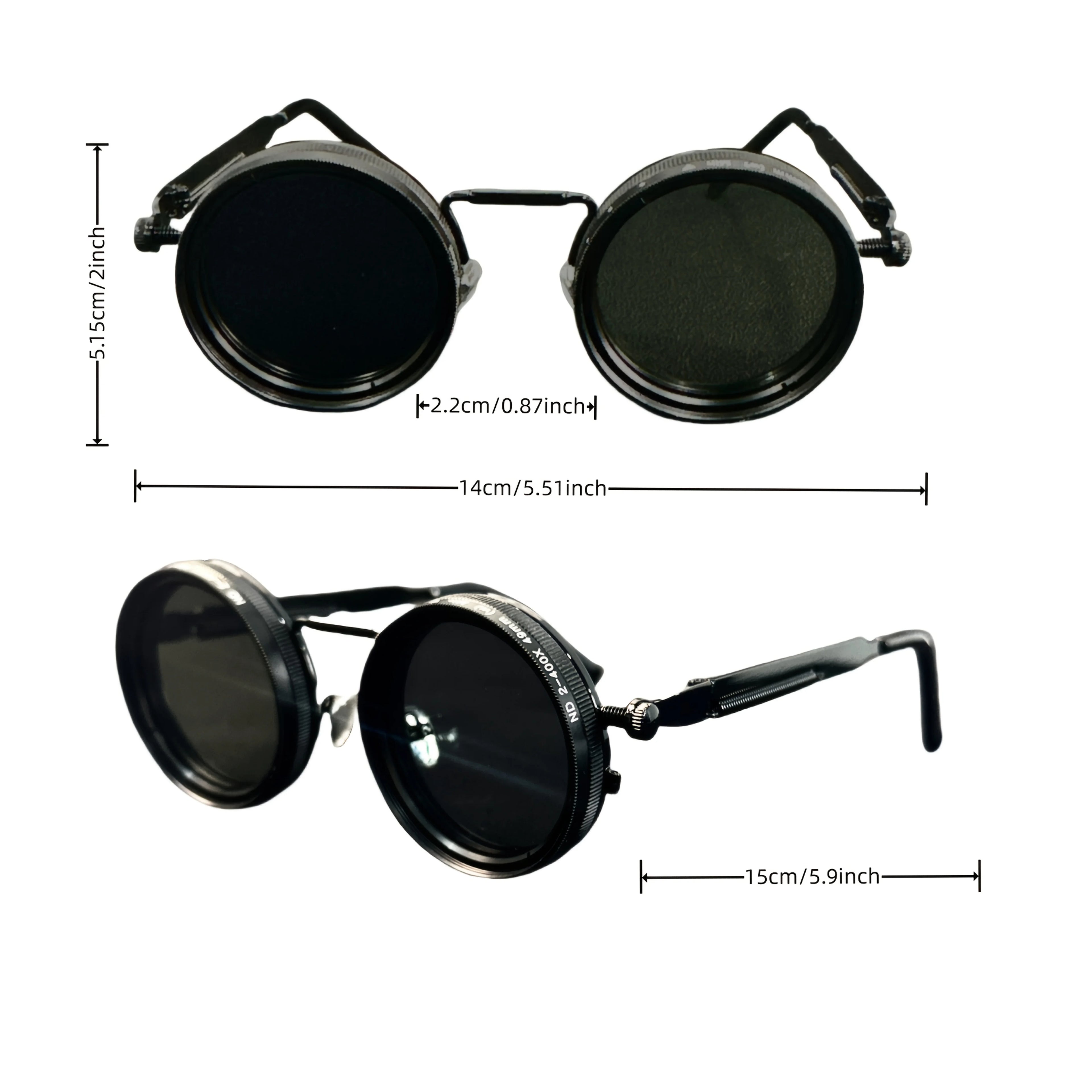 Men's Retro Steampunk Rotating Fashion Glasses - Adjustable Brightness Suitable for Party and Casual Wearing - Bohemian Style Gl