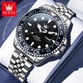 OLEVS 5657 Mens Watch Original Stainless Steel Date Quartz Watch Waterproof Luminous Sports Watches For Man Box Gifts Reloj