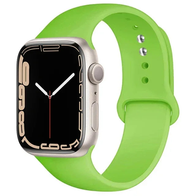 Silicone Band For Apple Watch straps 49mm 40mm 44 mm 45mm 46mm 42mm 41mm 38mm sports bracelet iWatch series 10 9 8 3 SE ultra 2