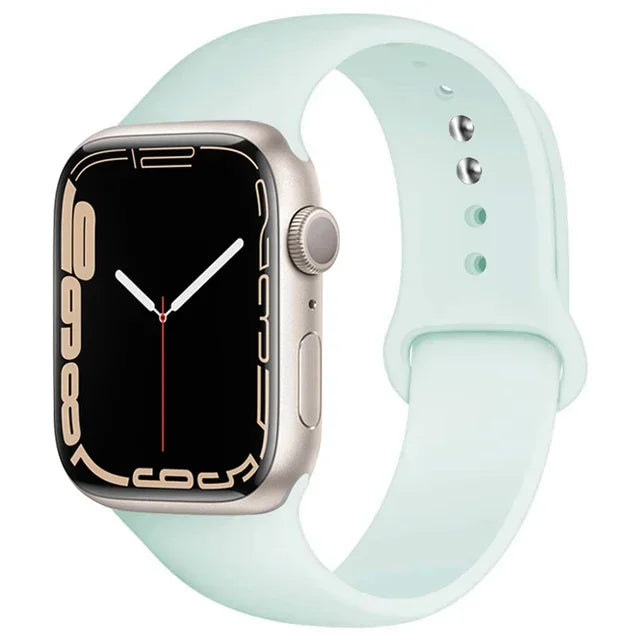 Silicone Band For Apple Watch straps 49mm 40mm 44 mm 45mm 46mm 42mm 41mm 38mm sports bracelet iWatch series 10 9 8 3 SE ultra 2