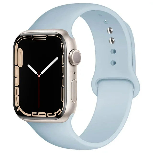 Silicone Band For Apple Watch straps 49mm 40mm 44 mm 45mm 46mm 42mm 41mm 38mm sports bracelet iWatch series 10 9 8 3 SE ultra 2