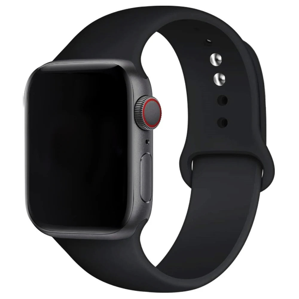 Silicone Band For Apple Watch straps 49mm 40mm 44 mm 45mm 46mm 42mm 41mm 38mm sports bracelet iWatch series 10 9 8 3 SE ultra 2
