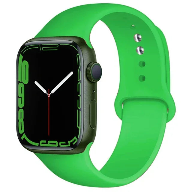 Silicone Band For Apple Watch straps 49mm 40mm 44 mm 45mm 46mm 42mm 41mm 38mm sports bracelet iWatch series 10 9 8 3 SE ultra 2