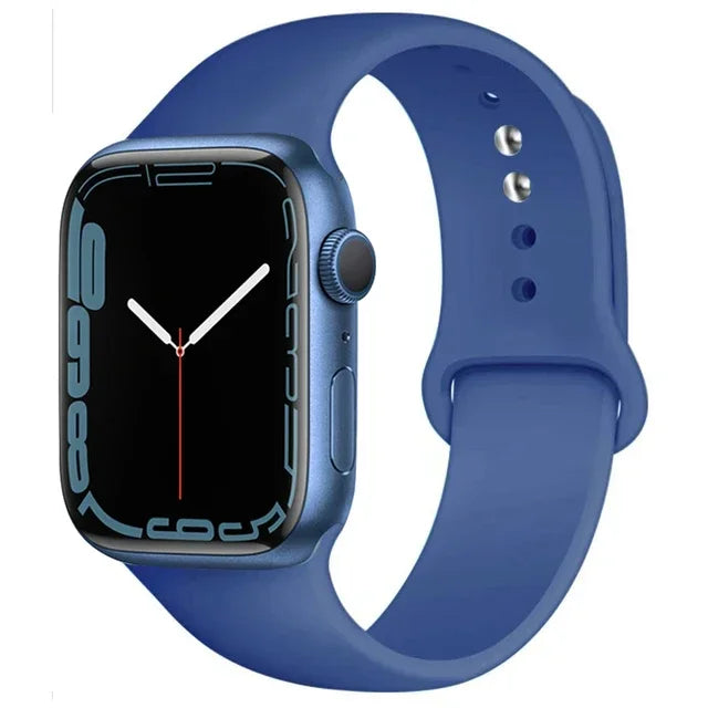 Silicone Band For Apple Watch straps 49mm 40mm 44 mm 45mm 46mm 42mm 41mm 38mm sports bracelet iWatch series 10 9 8 3 SE ultra 2