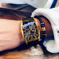 Amber Barrel-Shaped Watch Men's Fashion Calendar Casual Waterproof Watch Male Student Korean Style Simple Men's Quartz Watch