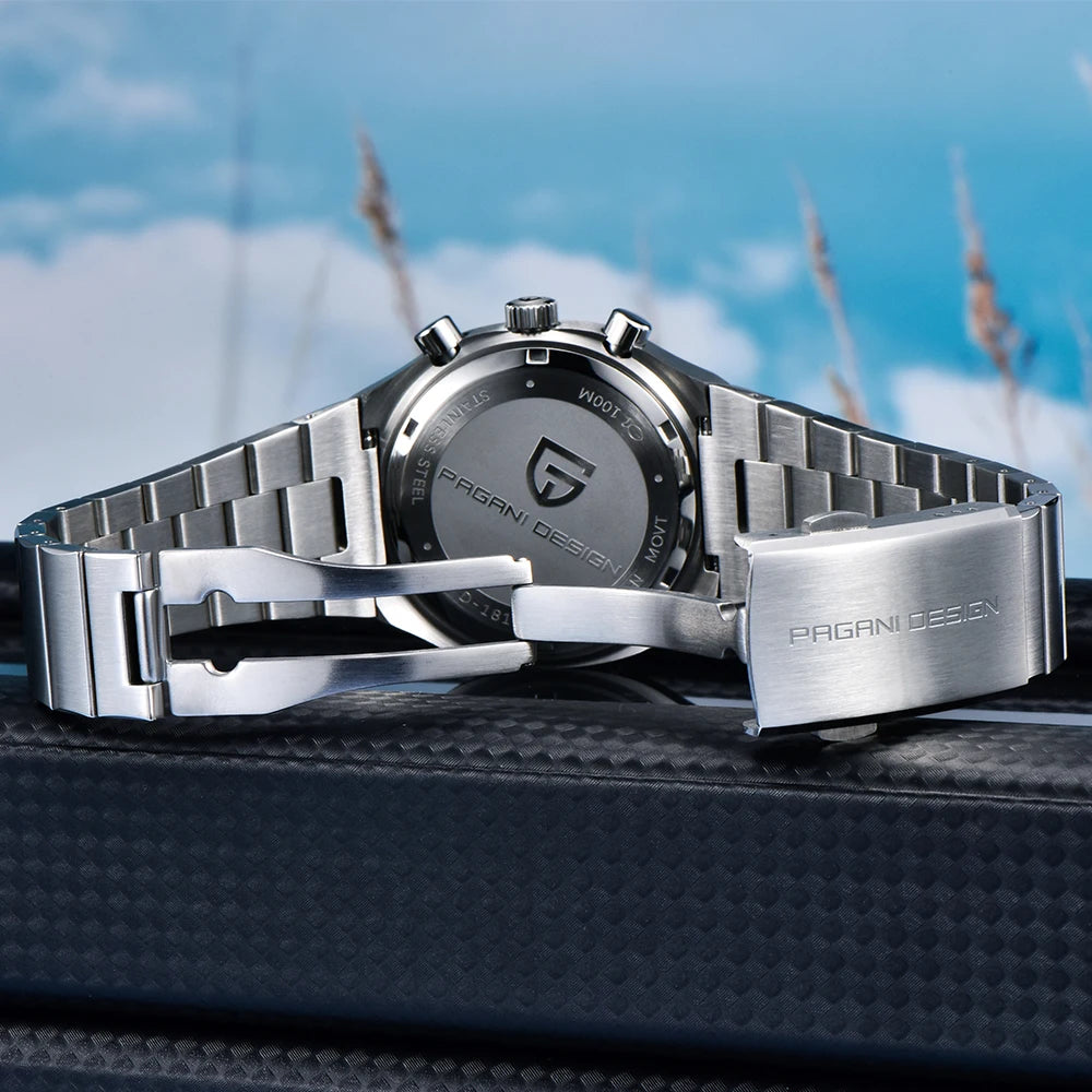 PAGANI DESIGN PD1819 Square Chronograph Watch For Men Japan Miyota OS000 Movement Sapphire Glass Waterproof Sport Wristwatch