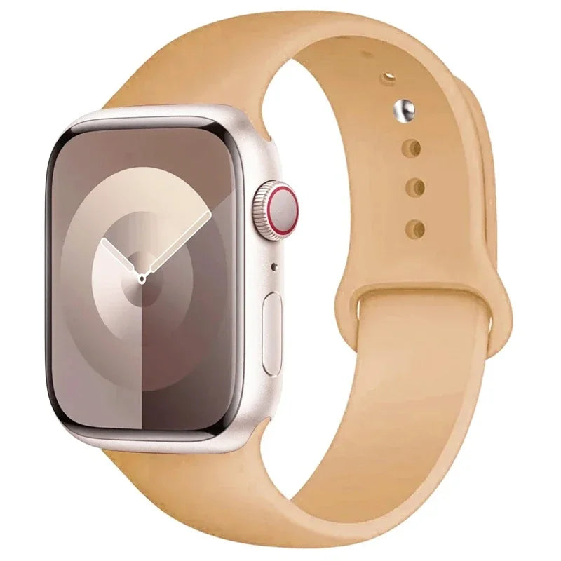 Silicone Band For Apple Watch straps 49mm 40mm 44 mm 45mm 46mm 42mm 41mm 38mm sports bracelet iWatch series 10 9 8 3 SE ultra 2